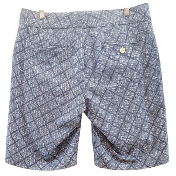 💙 Peter Millar Women’s Wicking Stretch Golf Shorts – Size 10 – Blue Geometric - Picture 2 of 12